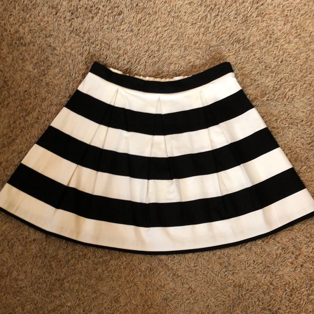 Black and white striped skirt